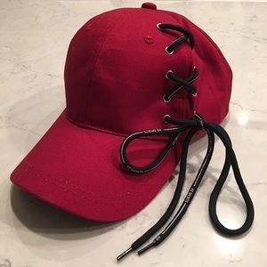 Ke Sports Crimson Red Shoelace Hat